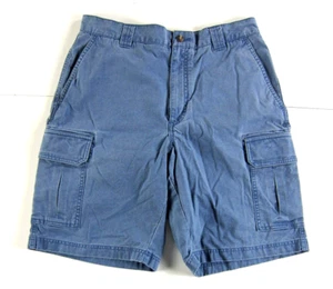 Vintage L.L. Bean Natural Fit Cotone Tela Blu Escursione Viaggio Tasca Cargo Corto 33 - Foto 1 di 6
