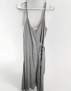 Vestido envolvente MNG Mango para mujer con correa de espagueti cuello en V blanco y negro a rayas talla S - Imagen 1 de 8