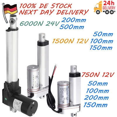 Linear Actuator Linearmotor Verstellantrieb Linearantrieb 750/1000/1500/6000N - Bild 1 von 4