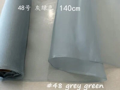 Однотонная шелковая органза 45 дюймов по ярдам шелковая марлевая ткань для свадебных поделок сделай сам - Изображение 1 из 4