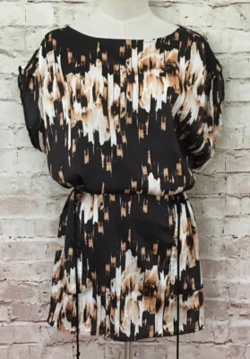 Vestido Derek Lam Design Nation Marrón Cobre Cordón Cintura Sin Mangas Talla S Foto 1 de 3