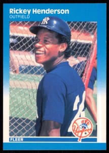 1987 Fleer Glossy Rickey Henderson New York Yankees #101