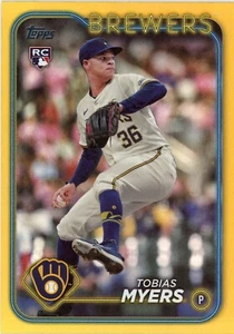 2024 TOPPS UPDATE GOLD FOIL TOBIAS MYERS MILWAUKEE BREWERS RC - Picture 1 of 1