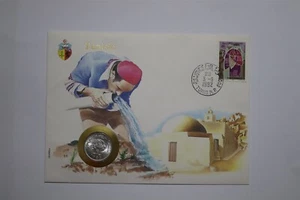 🧭 TUNISIA 5 MILLIM 1983 COIN COVER B53 #541 - Picture 1 of 4