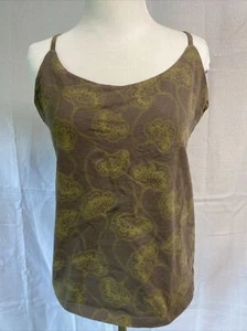 Patagonia Body Tank Top w/Shelf bra, Size L, Light Brown and Gold - Picture 1 of 3