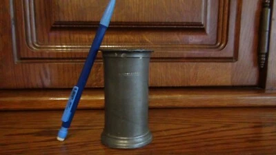 TRES ANCIENNE MESURE en ETAIN  décilitre poinçon de LECLERC HUMBERT à LILLE - Photo 1/4