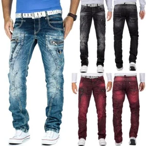 Pantalones de mezclilla para hombre Cipo & Baxx 2 cremalleras delanteras logotipo bolsillo en el muslo magia del denim confort - Imagen 1 de 24