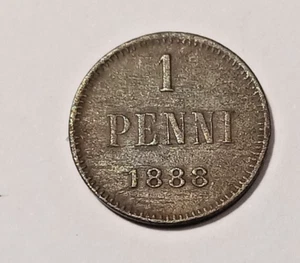 * Finland * 1 penniä * 1888 * Copper * Alexander III *cond. 1+ - Picture 1 of 2