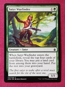 Magic The Gathering COMMANDER ANTHOLOGY SATYR WAYFINDER green card MTG - Picture 1 of 2