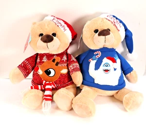 "Juego de peluche de oso de peluche Rudolph Reindeer suéter abominable 19"" nuevo con etiquetas" - Imagen 1 de 4