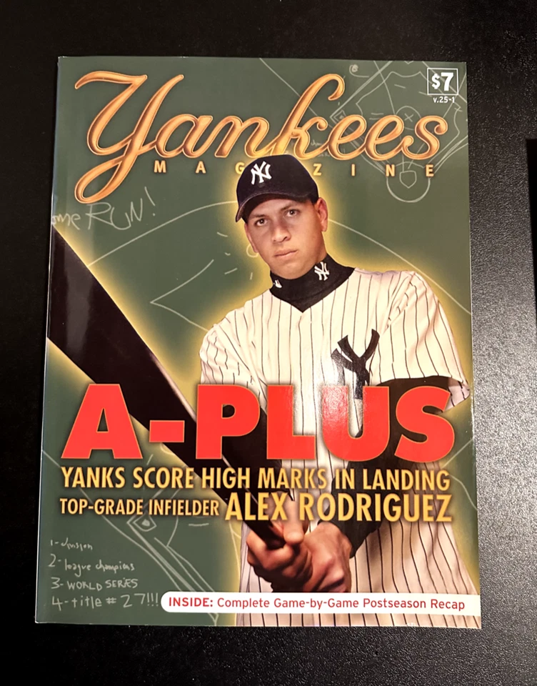 New York Yankees Scorecard Program 25-1 Alex Rodriguez 2004 - Image 1 of 1