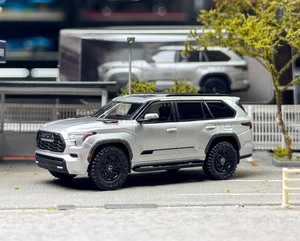 AL CM 1:64 Silver Sequoia Full Sized SUV ORV Sports Model Diecast Collect Car - Picture 1 of 7