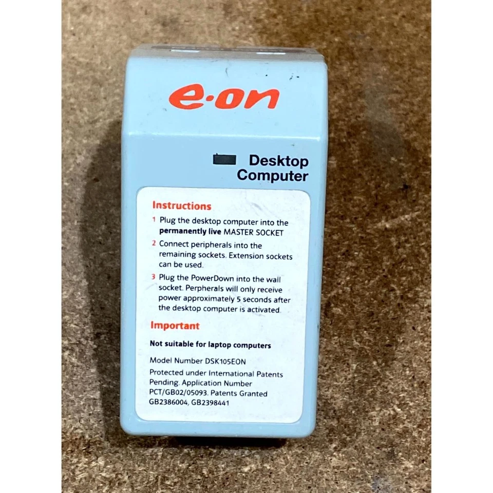 Eon DSK105EON Grey Power Down Intelligent Power Management Saving Standby Plug - Image 1 of 4
