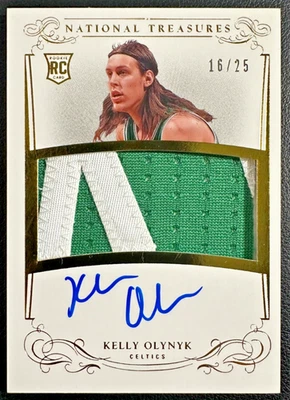 KELLY OLYNYK 2013-14 Panini National Treasures Rookie Patch Autograph Gold 16/25 - Image 1 of 2