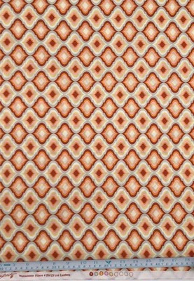 Tula Pink Fabric Moon Shine Lantern Tangerine OOP Fat Quarter RARE 100% Cotton - Image 1 of 2