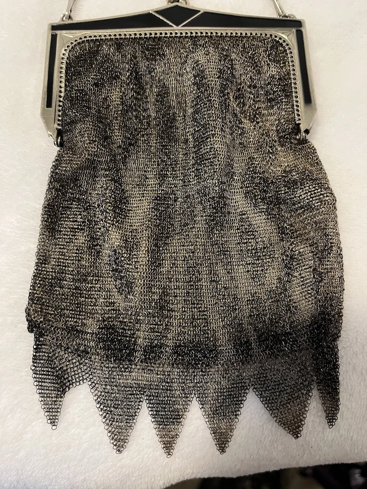 Whiting & Davis Antique Mesh Metal 1920’s Multi Gray Color Handbag - Image 1 of 4