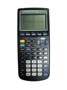 Texas Instruments TI-83 Plus Calcolatrice Grafica Nera con Cover Testata Funzionante - Foto 1 di 5