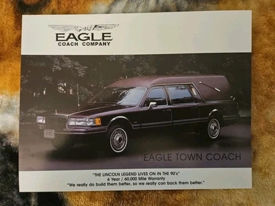 Eagle Coach 1998 coche fúnebre triple folleto y 1995 página única Foto 1 de 4