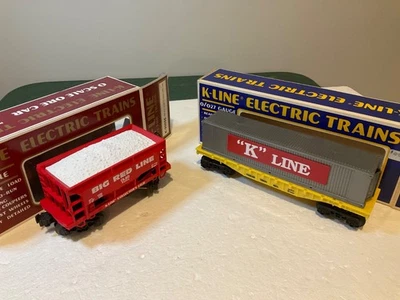 K Line #90006 KCC OL&B Classic Ore Car & #6611 K Line Container Car w/OB’s. T21 - Image 1 of 4