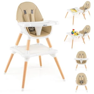 6-in-1 High Chair for Babies & Toddlers w/ Building Block Table safety harness - Picture 1 of 9