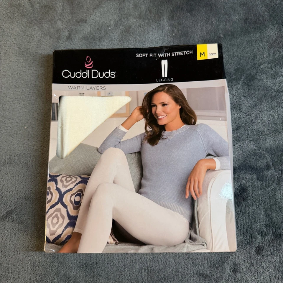 Cuddl Duds Cálidas Capas Leggings Para Mujer Mediano Marfil Calce Suave Elastizado Nuevo Foto 1 de 4