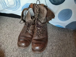 german army para boots vintage brown size 12 rare - Picture 1 of 6