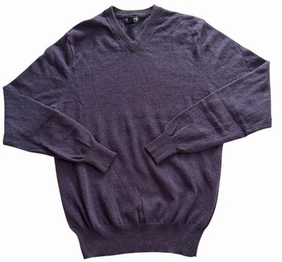 Allen Solly 100% Cashmere V-neck Knit Sweater Purple - Image 1 of 4