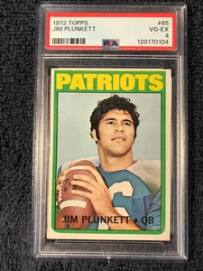 1972 Topps Football #65 - Jim Plunkett R/C PSA 4 - Bild 1 von 2