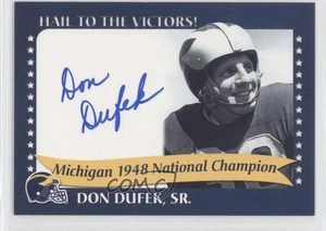 2002 TK Legacy Michigan Wolverines Hail To The Victors! Don Dufek #1948D Auto - Picture 1 of 4