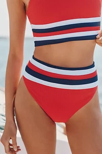 NEU MIT ETIKETT ANTHROPOLOGIE BEACH RIOT MILLIE HOCHTAILLIERTE BIKINIHOSE - GRÖSSE MEDIUM - Bild 1 von 2