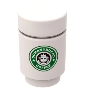 Somanybucks Coffee Cup for Minifigs made using LEGO parts - B3 Customs - Picture 1 of 1