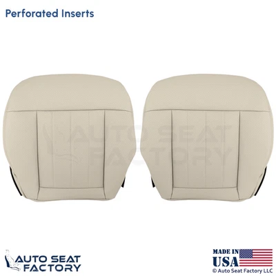 Capas de assento inferiores de couro sintético bege seda 2014-2016 compatível com Mercedes Benz E550 - Imagem 1 de 4