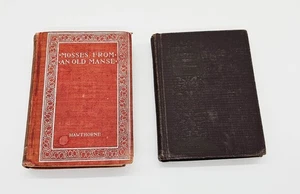 Hawthorne Pair of 2 Books: Mosses from Old Manse 1894 & House of 7 Gables 1925 - Picture 1 of 24