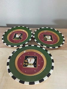 Coynes & Co Snowy Smiles Set di 3 piatti natalizi 8" Williraye Studio 2008 - Foto 1 di 7