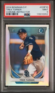 2014 Bowman Draft Picks #CDP10 Trea Turner Chrome-Refractor PSA 9 - Bild 1 von 2