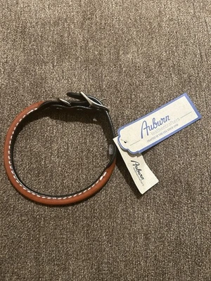 Auburn Leathercrafters Rolled Leather Dog Collar Fits 11” - 14” Durable & Comfy - Image 1 of 4
