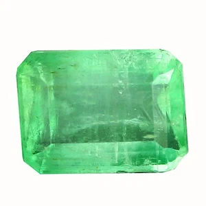 0.52 Ct Pretty Octagan 5.5 x 4.1 MM 100% Natural Neon Green Colombia Emerald - Picture 1 of 4