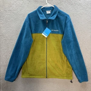Chaqueta Columbia Adulto Grande Azul Verde Vellón Steens Mountain Exterior Hombres NUEVA - Imagen 1 de 13