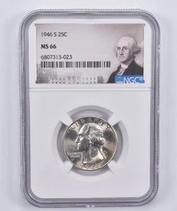 1946-S Washington Quarter Silver 25c Quarter MS66 NGC S/S FS501 *8226 - Picture 1 of 5