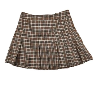 HYFVE karierter Plissee-Minirock, braun kariert, Small - Bild 1 von 10