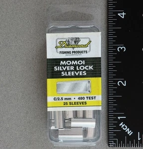 Diamond Fishing MOMOI Silver Lock Sleeves Crimps Größe C 2,5 mm 480 Pfund Test 90254 - Bild 1 von 4