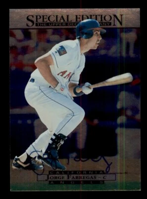 SIGNED 1995 UPPER DECK SE #128 JORGE FABREGAS AUTOGRAPH CALIFORNIA ANGELS - Image 1 of 2