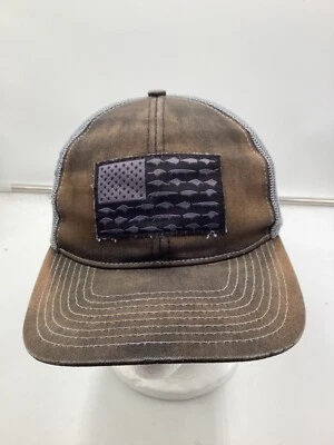 Rapala Brown/Gray Mesh Snapback Baseball Cap H7 - Image 1 of 4