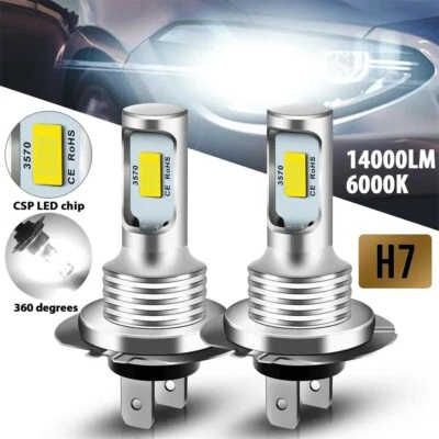 2 Lampadine H7 CANBUS a LED Fari Auto Moto Lampade Luce Bianca 6000K 12V - Immagine 1 di 4