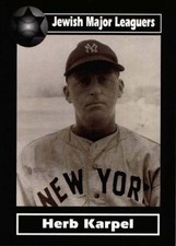 2003 Jewish Major Leaguers #70 Herb Karpel - NM Brooklyn New York San Diego CA