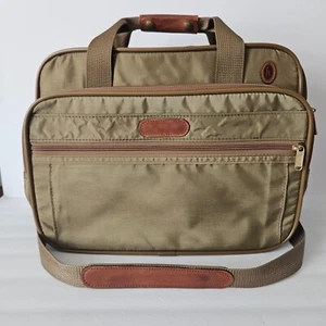 Brookfield by Hartmann Messenger Bag Carry-on Tote Leather Accents Adjustable - Picture 1 of 10