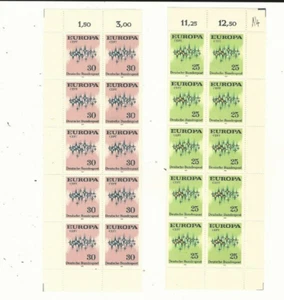Germany: 1972; Scott 1089-1090 in block of 10, thematic Europa, mint NH. EBA169 - Picture 1 of 2