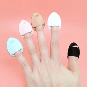 10PCS MINI Size Finger Shape Cosmetic Puff Air Cushion Sponge Soft Foundatio} - Picture 1 of 17