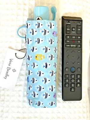 Vera Bradley LAGOON FISH LIGHT Mini Umbrella Auto open/close *Gfit idea - Image 1 of 2