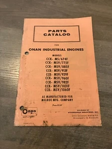 Onan Parts Catalog CCK  MS 674F MSV 775F 885F 913F  929F 960F 982F 1031F 1060F - Picture 1 of 4